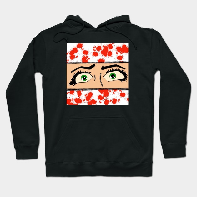 Scared comic book eyes Hoodie by BrandxbyCristina